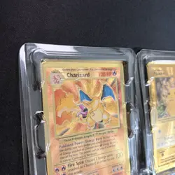 Pokemon Celebrations Gold Metal Charizard & Pikachu Cards 25th Anniversary Base - Image 4