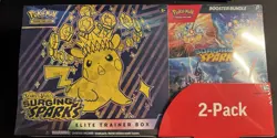 Pokemon Surging Sparks ETB & Booster Bundle Costco 2-Pack. Factory Sealed - Image 1