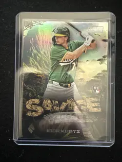 2025 Topps Stadium Club - Savage Sluggers Nick Kurtz #SS-21 (RC) - Image 1