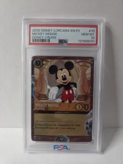 Disney Lorcana Mickey Mouse True Friend DVC Member Cruise Exclusive PSA 10 - Image 1