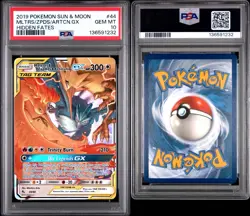 2019 POKEMON SUN & MOON HIDDEN FATES #44 MOLTRES & ZAPDOS & ARTICUNO GX PSA 10 - Image 3