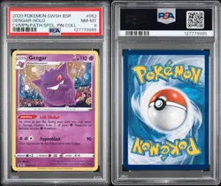 PSA 8 2020 Pokemon GENGAR - HOLO #052 Black Star Promo w/ Swirl #SWSH052 - Image 3