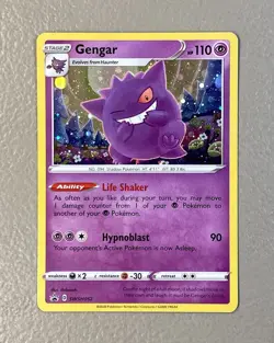 Pokemon Gengar Promo SWSH052 S&S Black Star Holo Rare - Image 2