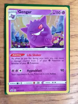Pokemon TCG Gengar - Champions Path, Swsh052 Holo Promo, has light mark on front - Image 1
