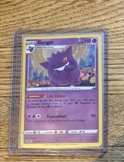 Pokemon Gengar Black Star Promo TCG SWSH052 Holo Card NM Condition - Image 1