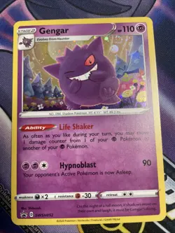 Pokemon Gengar Black Star Promo TCG SWSH052 Holo Swirl Mint Condition - Image 1