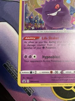 Pokemon Gengar Black Star Promo TCG SWSH052 Holo Swirl Mint Condition - Image 4