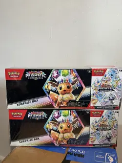 Pokemon Sam’s Club Prismatic Evolutions Surprise Box + Booster Bundle Lot Of 2 - Image 1