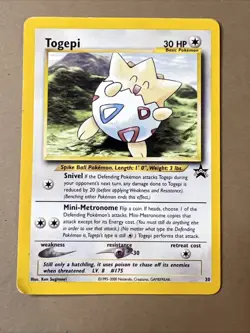 Pokemon TCG Togepi Card 30 WOTC Promo Black Star - Image 1