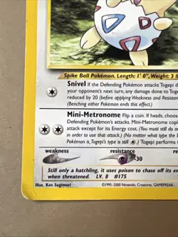 Pokemon TCG Togepi Card 30 WOTC Promo Black Star - Image 5