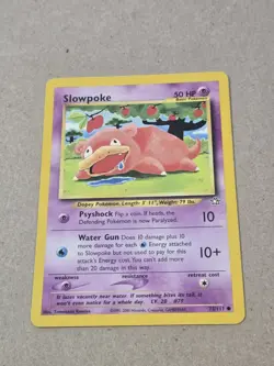 Pokemon SLOWPOKE Card NEO GENESIS Set 73/111 COMMON - Image 1