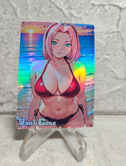 Sakura Trading Card Waifu Goddess Story Anime Girl holo Karte Manga Full Art - Image 1