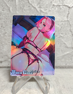 Sakura Trading Card Waifu Goddess Story Anime Girl holo Karte Manga Full Art - Image 1
