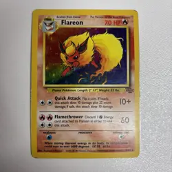Flareon 3/64 Jungle Holo Rare Vintage Pokemon Card 1999 WOTC HP - Image 1