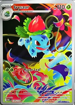 Ivysaur Holo Illustration Rare Card 134/132 Me01: Mega Evolution NM Condition - Image 1