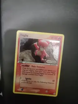 Pokemon Card Magby Holo Reverse Stamped - Legend Maker (Good) 58/92 - Image 4