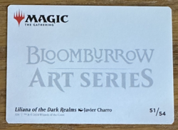 MTG Bloomburrow Art Card, Liliana of the Dark Realms 51/54 Gold Signature - Image 2