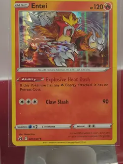 Entei - 021/159 - Crown Zenith - Holo Rare - NM/M Pokemon TCG Card - Image 1