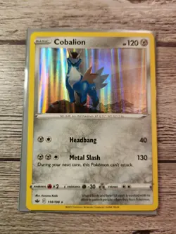 Pokemon TCG Cobalion Chilling Reign 114/198 Holo Rare Card NM - Image 1