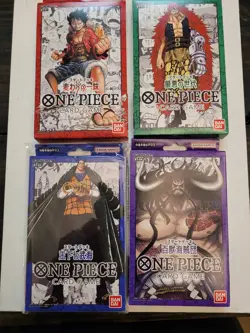 One Piece Card Game ST01-04 Starter Decks Set of 4 Decks SEALED Japanese - Image 1