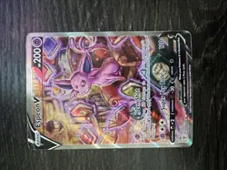 Pokemon Evolving Skies Rare Full Art Holo Card Espeon v Alt Art 180/203 - Image 1