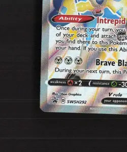 Zacian V SWSH292 Sword & Shield Full Art Black Star Promo Holo Pokemon Card LP+ - Image 5