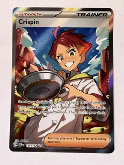 Pokemon TCG Trainer Crispin 164/142 Stellar Crown Ultra Rare Holo Card - Image 1
