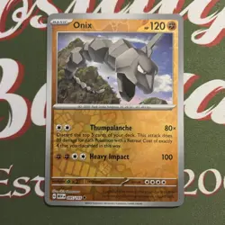 Pokemon Card Onix Scarlet & Violet 151 Reverse Holo 095/165 NM Pack Fresh Card - Image 1