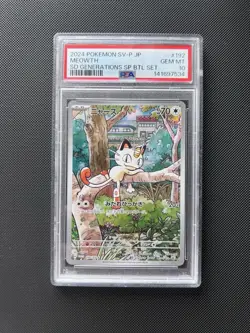 PSA 10 Meowth 192/SV-P Starter Deck Generations Promo Japanese Pokemon Card MINT - Image 1