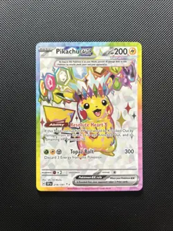 Pokemon TCG Surging Sparks Pikachu EX Full Art Ultra Rare Card 219/191 - Image 1