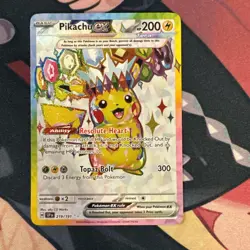 Pokemon TCG Pikachu EX 219/191 Surging Sparks Full Art Ultra Rare Near Mint - Image 1