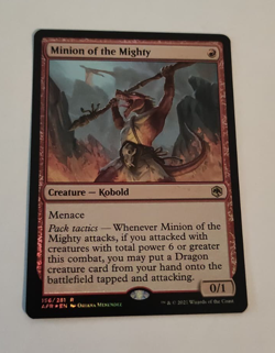 MtG Minion of the Mighty (AFR-156) Rare Foil English MINT - Image 1