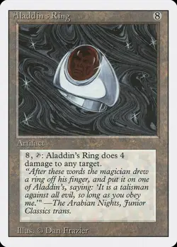 Aladdin's Ring NM/M Revised Edition Artifact Mtg Magic English Regular - Image 1