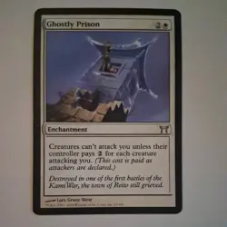 1X MTG Ghostly Prison Champions of Kamigawa Regular LP+ X1 - Image 1