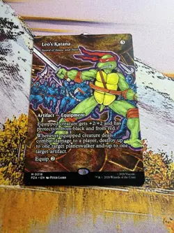 Leo's Katana Sword Of So new And Steel Borderless : TMNT - PZA M 0018 - MTG - Image 1