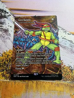 Leo's Katana Sword Of So new And Steel Borderless : TMNT - PZA M 0018 - MTG - Image 2