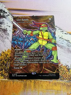 Leo's Katana Sword Of So new And Steel Borderless : TMNT - PZA M 0018 - MTG - Image 3