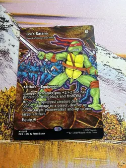 Leo's Katana Sword Of So new And Steel Borderless : TMNT - PZA M 0018 - MTG - Image 4
