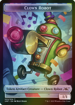MTG Clown Robot Foil ** Unfinity Tokens ** English (NM) - Image 1