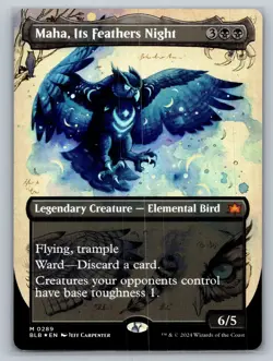 Maha, Its Feathers Night (Borderless) Bloomburrow Foil - Image 1