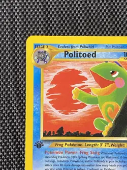 Politoed 27/75 1st Edition 2001 Neo Discovery Rare Pokemon LP/NM - Image 2