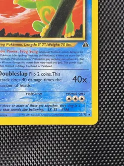 Politoed 27/75 1st Edition 2001 Neo Discovery Rare Pokemon LP/NM - Image 4
