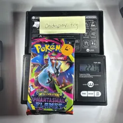 22.70g Mega Evolution Phantasmal Flames Pokemon Booster Pack - Sealed - Image 1