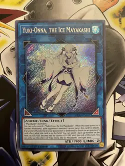 Yugioh Yuki-Onna the Ice Mayakashi HISU-EN037 Secret Rare 1st Ed NM - Image 1
