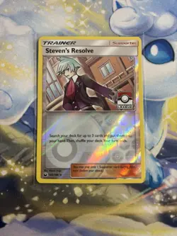 Steven’s Resolve 145/168 Pokemon TCG League Promo Stamped Reverse Holo 2018 - Image 3