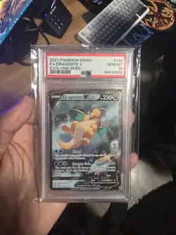 PSA 10 DRAGONITE V 192 EVOLVING SKIES SWORD & SHIELD ALT ART POKEMON GEM MINT - Image 1