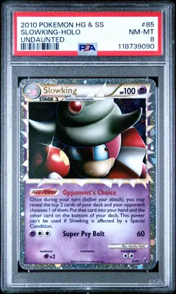 2010 POKEMON UNDAUNTED SLOWKING PRIME #85 ULTRA RARE PSA 8 NM #118739090 - Image 1