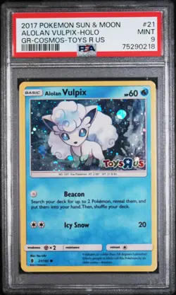Pokemon TCG Alolan Vulpix - (Toys R Us Promo) 021/145 - PSA 9 - Image 1