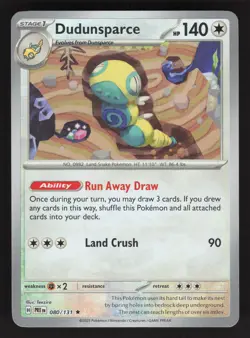 Dudunsparce 080/131 Master Ball Pokemon Prismatic Evolutions NM - Image 1