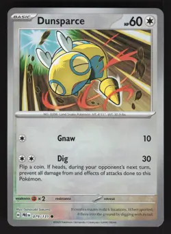Dunsparce 079/131 Master Ball Pokemon Prismatic Evolutions NM - Image 1